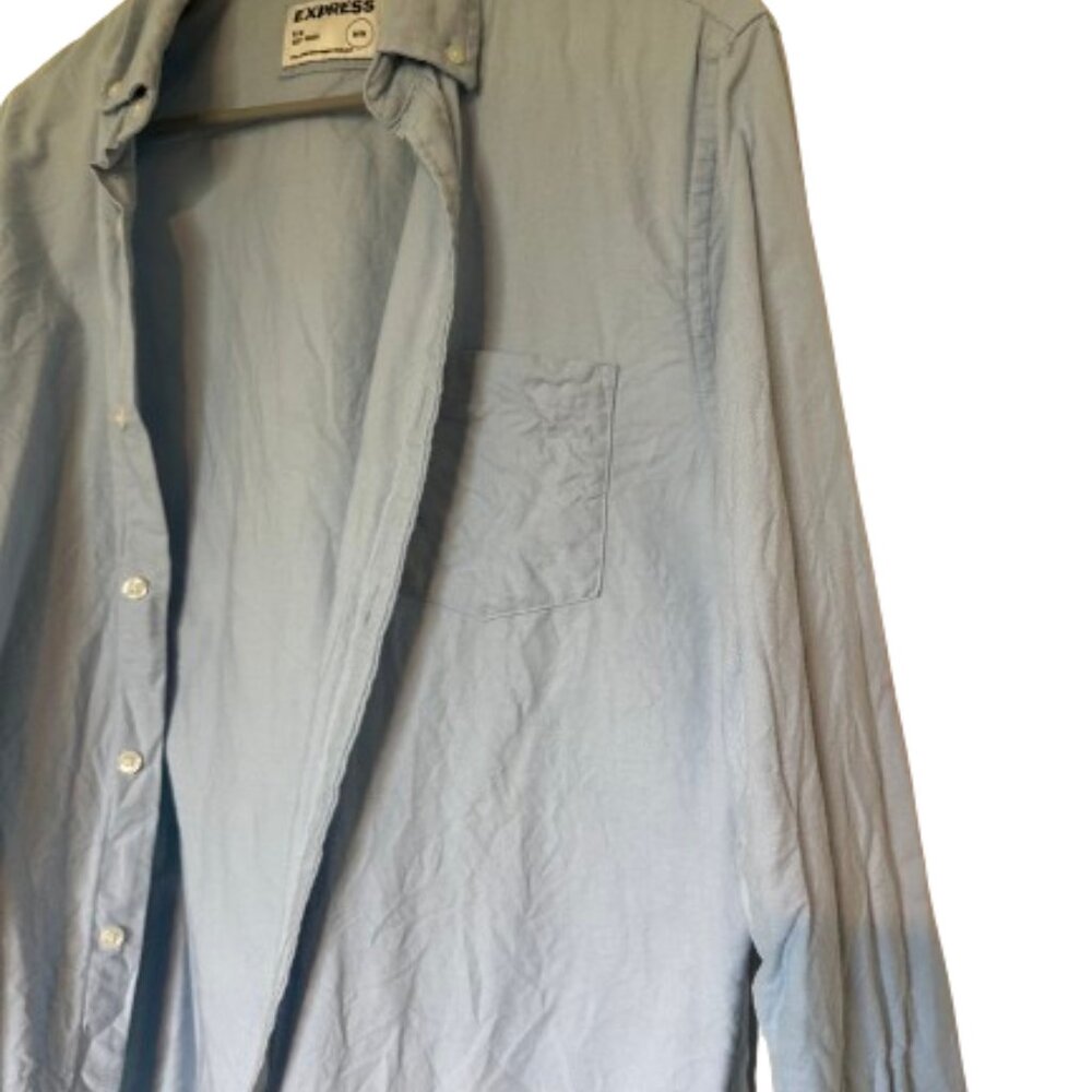 Classy Express Light Blue Button Down - image 5